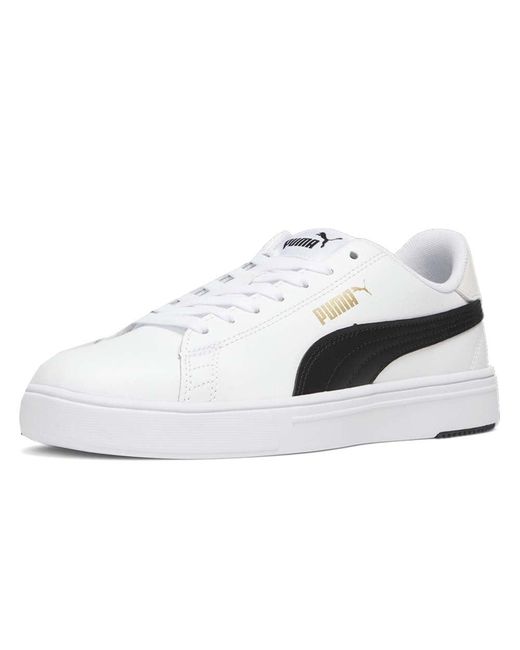 PUMA Womens Serve Pro Lite Lace Up Sneakers Shoes Casual - White, White, 7 Uk