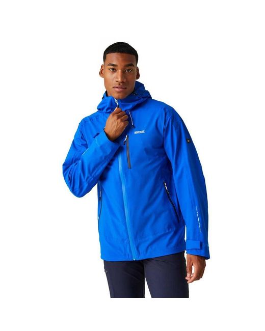 Regatta Blue S Okara Full Zip Waterproof Breathable Jacket for men