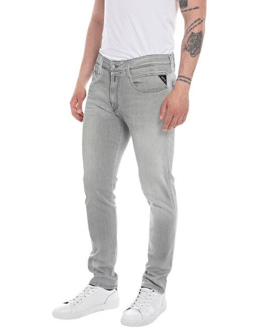 Replay Black Men's Jeans With Power Stretch for men