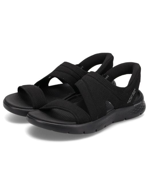 Skechers Black INS: GO WALK FLEX SANDAL - ENTICING Sandalette