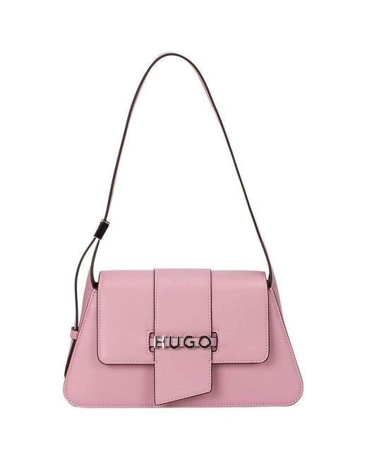 HUGO Pink Mel Flap Sh. Bag L