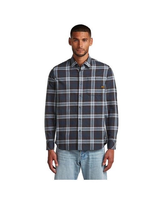 G-Star Bristum 2.0 Slim Shirt in het Blue voor heren