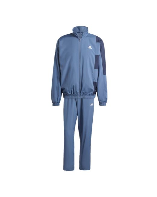 Adidas Blue Sportswear Colorblock Track Suit Tracksuit for men