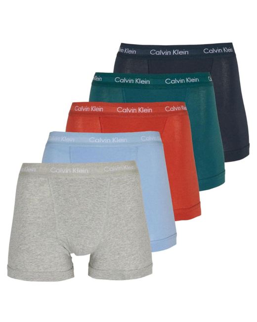 Calvin Klein 5er Pack Boxershorts Trunks Baumwolle mit Stretch in Multicolor für Herren