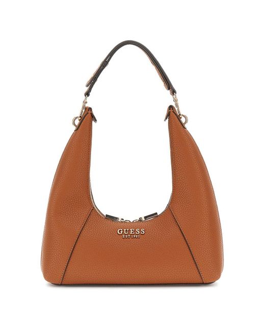 Guess Brown Calista Top Zip Shoulder Bag