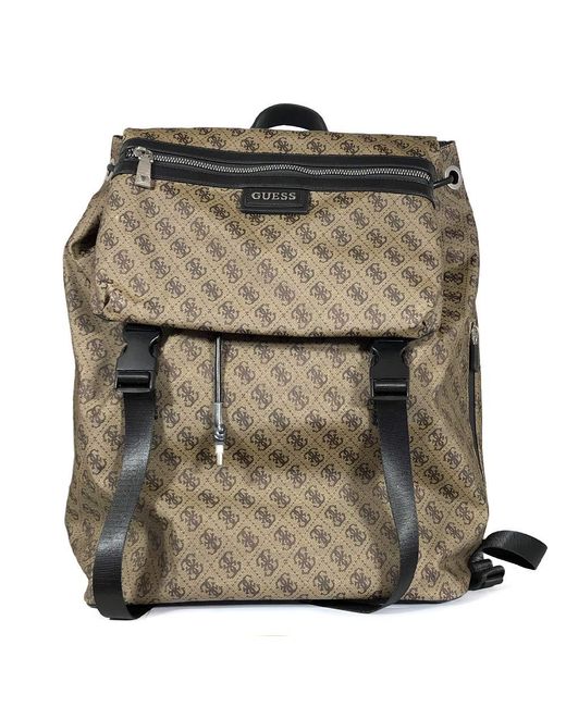 Zaino Uomo tessuto stampato porta pc 15 pollici taupe marrone sacca porta  oggetti bagaglio a mano di Guess da Uomo | Lyst