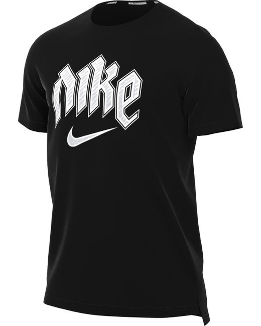 Nike Black Dri-fit Run Miler T-shirt for men