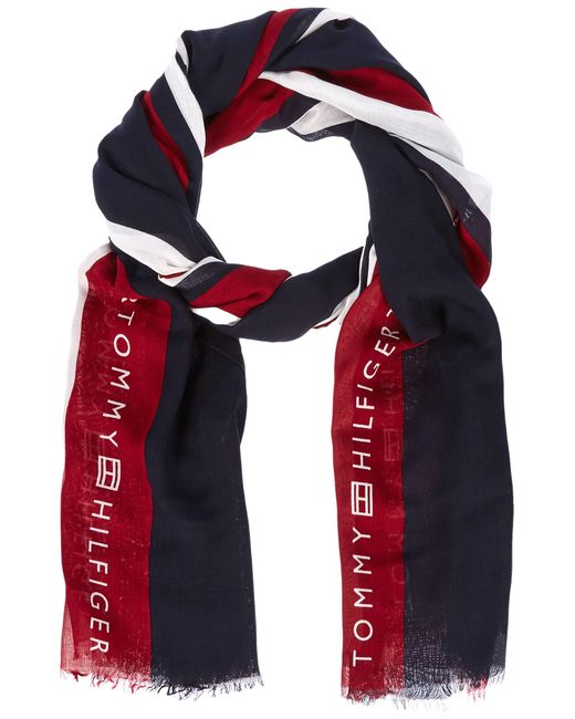 Tommy Hilfiger Essentiële Sjaal Voor in het Rood | Lyst NL