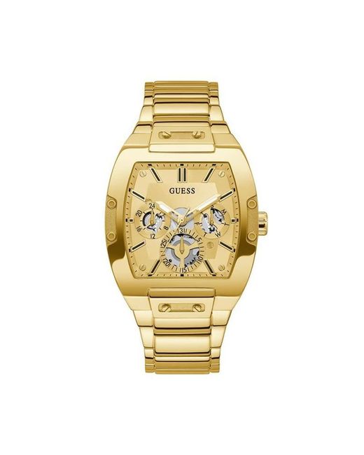 Guess Metallic Gold Tone Strap Champagne Dial Gold Tone for men