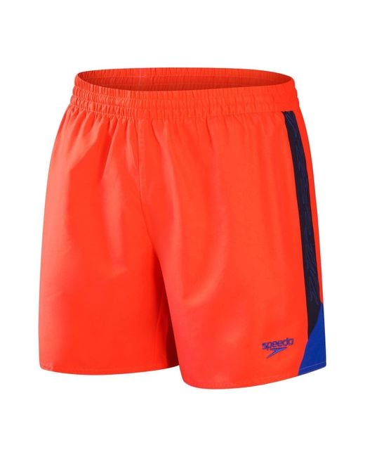 Speedo S Hbm Sp 16 Shorts Orange/navy Blue M for men