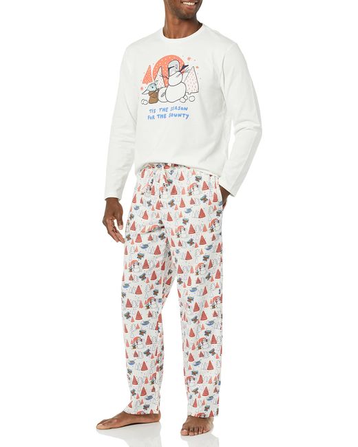 Amazon Essentials White Disney | Marvel | Star Wars Flannel Pyjama Sleep Sets for men