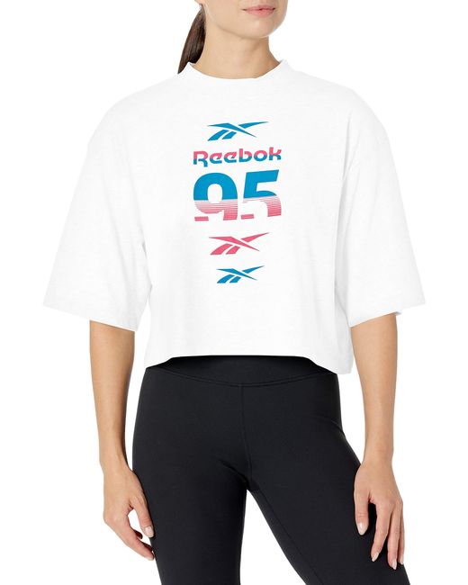 Reebok White Workout Ready Meet You There T-shirt Short Sleeve