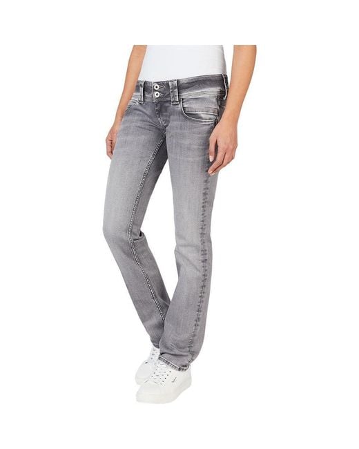 Pepe Jeans Gray Rise Slim Fit Jeans