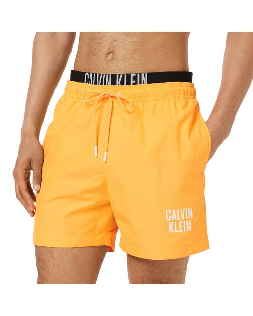 Calvin Klein Badehose Lang in Orange für Herren