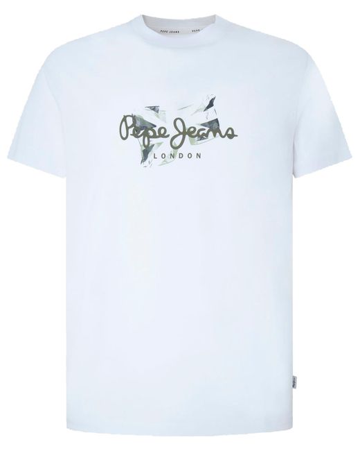 Compter T-Shirt Pepe Jeans pour homme en coloris White