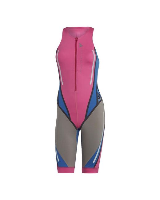 Adidas Purple Unisex By Stella Mccartney Truenature Trisuit - Swimming, Swimwear, Multicolor / True Blue / Dove Grey, Xs