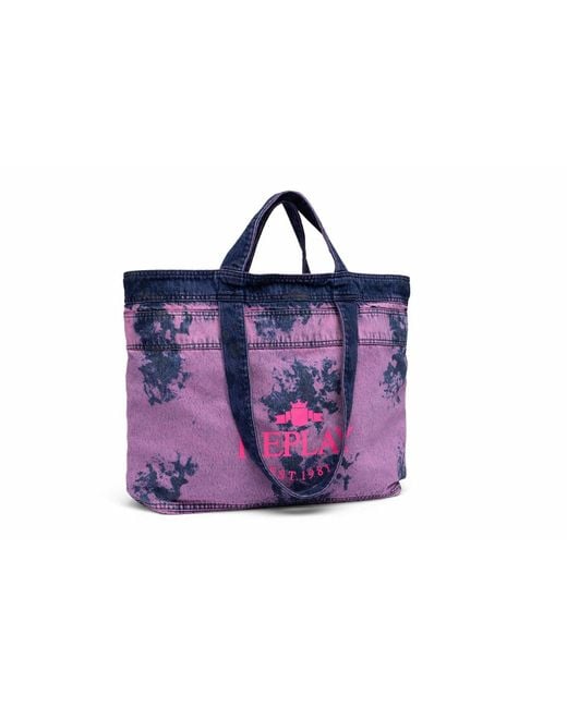 Replay Purple Women's Bag Made Of Cotton