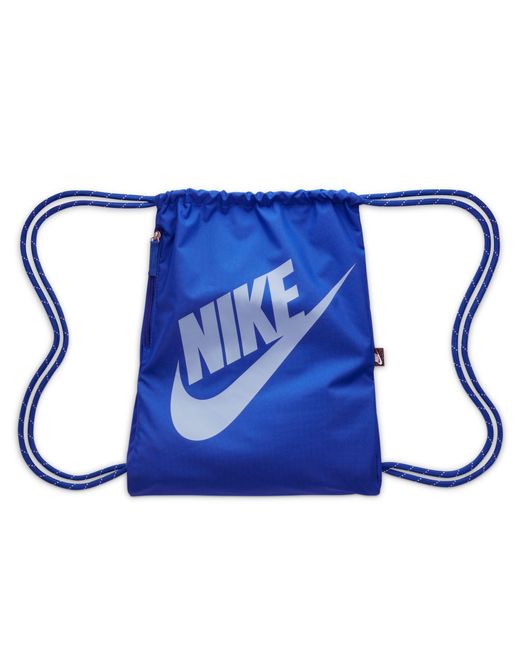 Nike Blue Nk Heritage Drawstring Gym Bag