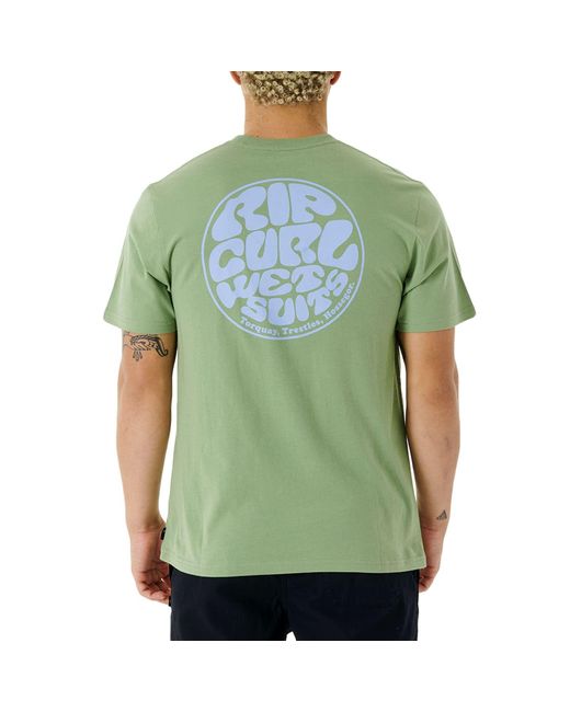 Rip Curl Green Wetsuit Icon Tee T Shirt Top Jade for men