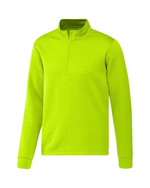 Adidas Green S Dwr Quarter Zip Pullover Lucid Lemon L for men