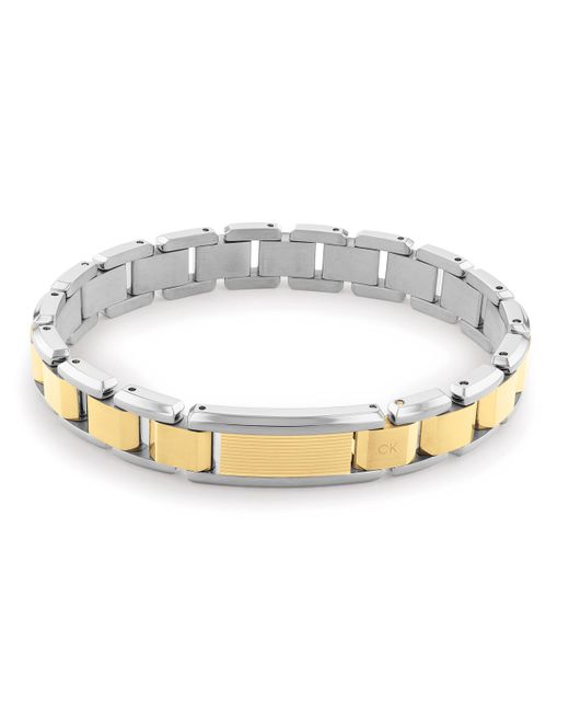 Calvin Klein Armband mit Knebelverschluss für Kollektion NETWORK aus Edelstahl - 35000287 in Metallic für Herren