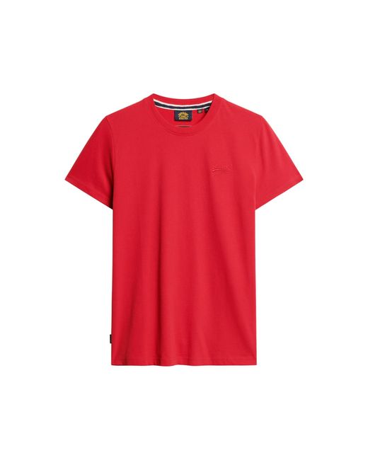 Superdry Essential T-Shirt aus Bio-Baumwolle mit Logo Rouge Rot XL in Red für Herren