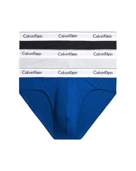 Hip Brief 3pk 79a Culotte Hip Calvin Klein pour homme en coloris Blue