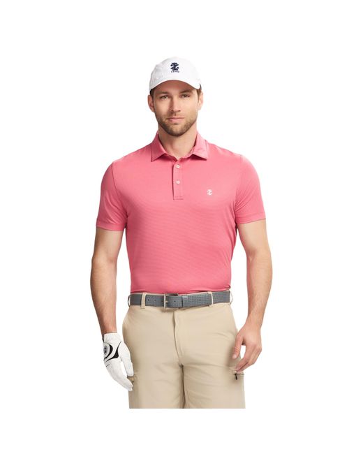 Izod Pink Swingflex Performance Mesh Polo for men