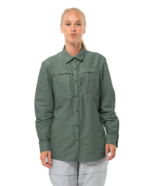 Jack Wolfskin Green Barrier L/S Shirt W cool Grey M