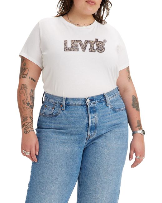 Levi's Blue Plus Size Perfect Tee Graphic