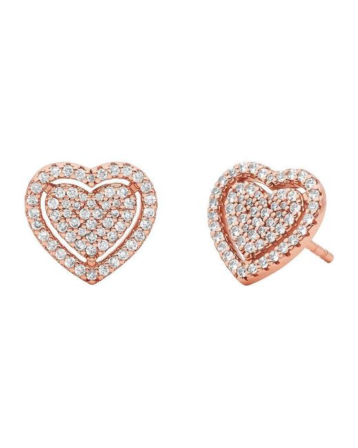 Michael Kors Pink Ohrstecker 925er Silber Zirkonia One Size