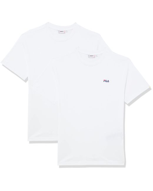 Bari Tee/Double Pack T-Shirt Fila en coloris White