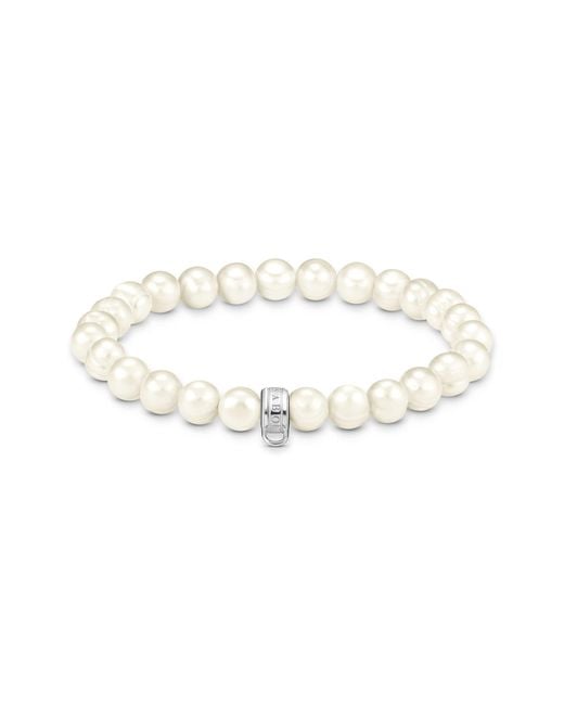 Bracciale unisex in argento 925 con perle d'acqua dolce 32030235 di Thomas Sabo in Metallic