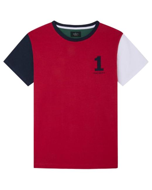 Hackett Red Hackett Heritage Multi Nbr Short Sleeve T-shirt M for men