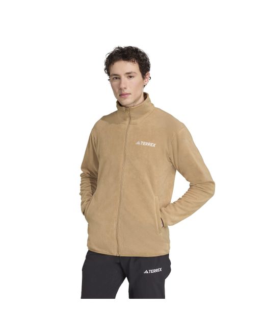 Adidas Terrex Multi Essentials Full Zip Fleece Jacket in het Natural voor heren