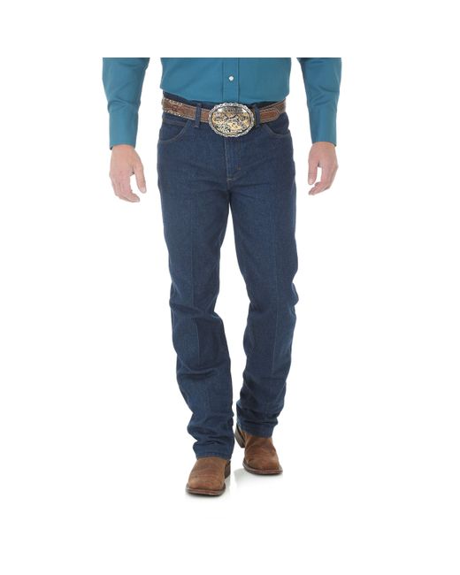 Wrangler Blue Premium Performance Cowboy Cut Slim Fit Jeans for men