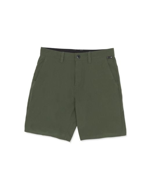 Volcom Green Regular Frickin Cross Shred 20" Hybrid Water Repellent Short for men