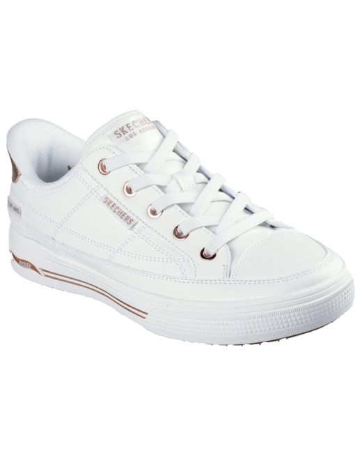 Skechers White Arch Fit Arcade-Catch Ya Ther Hands Free Slip-In-Sneaker für