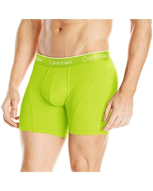 Calvin Klein Green Underwear Air Fx Micro Boxer Briefs for men