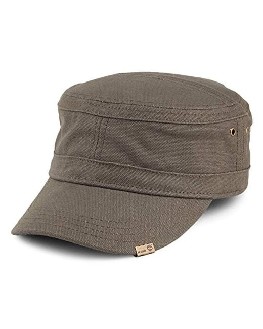 Timberland Green Hats Waxed Canvas Army Cap for men