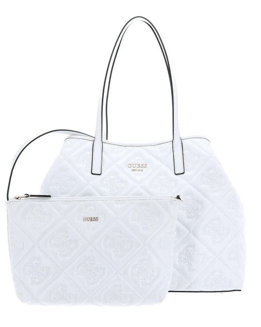 Guess Vikky II Large Tote White Logo