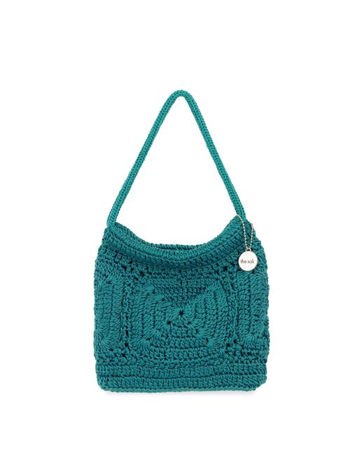 The Sak Green Ava Mini Hobo Bag In Crochet
