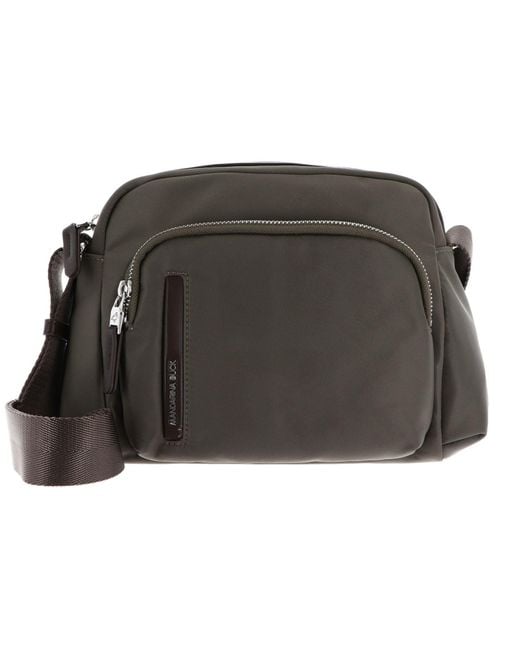 Borsa a tracolla Hunter Crossover Bag Pirite cachi di Mandarina Duck in Black