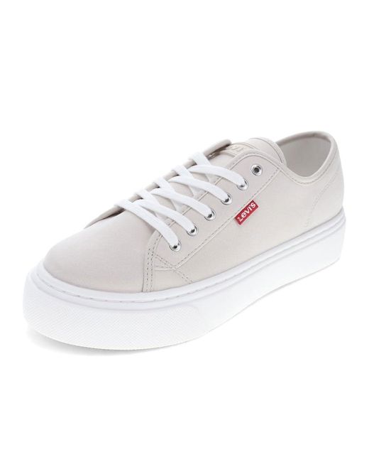 Levi's White S Dakota Synthetic Suede Lowtop Casual Lace Up Sneaker Shoe
