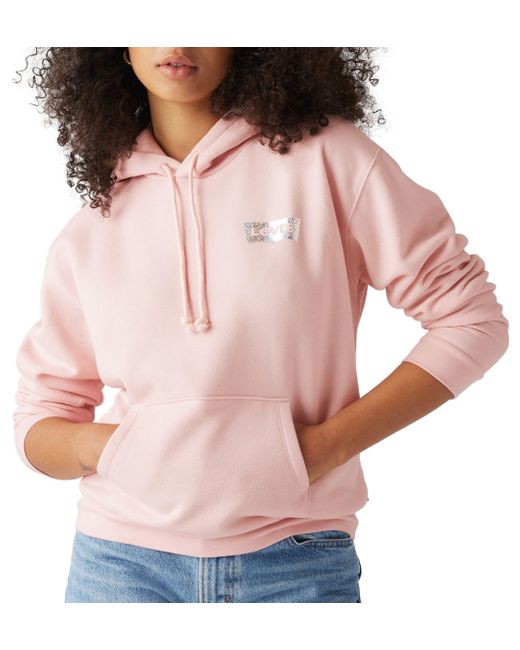 Felpa con Cappuccio Graphic Everyday di Levi's in Pink