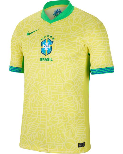 Brasil Herren Dri-Fit Stadium JSY Short-Sleeve Home Top di Nike in Yellow da Uomo