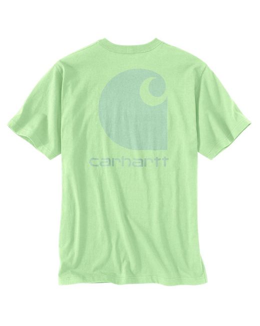 Carhartt Green Relaxed Fit Heavyweight Short-sleeve Pocket C Graphic T-shirt for men
