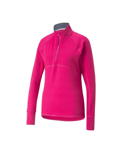 PUMA Pink Sweatshirt 1/4 Zip Woman Gamer