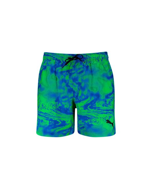 PUMA Swim Men Printed MID Shorts 1P - L in Green für Herren
