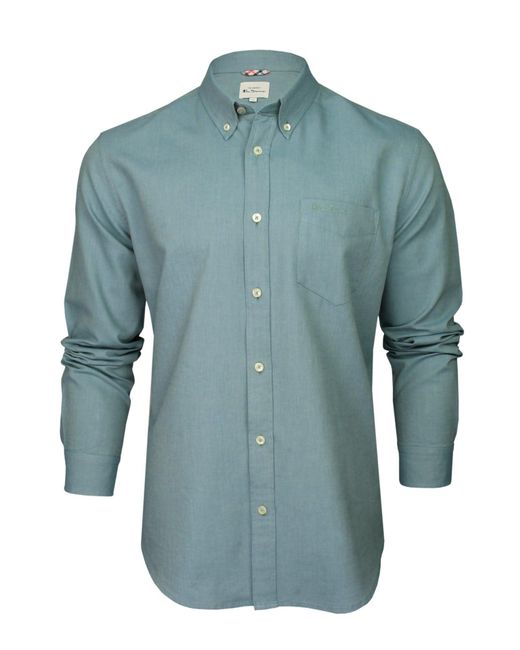 Ben Sherman Blue S Oxford Shirt Long Sleeved for men